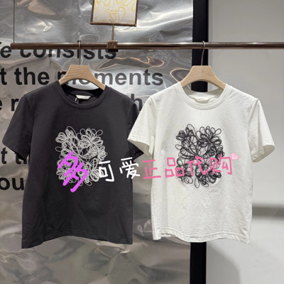 播短袖2026秋季BDT3YD3266新款短款T恤花卉刺绣上衣繁绣织花间