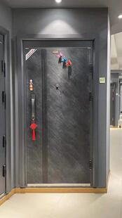 甲级进户入户防盗门安全门子母门高人一等风水大见光C叶片指纹