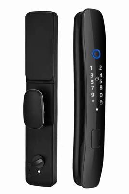 全自动指纹密码锁带猫眼可视雷杨