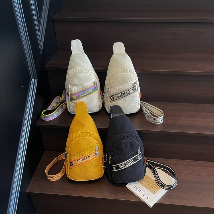 JANE DANCE/简舞休闲运动风胸包女士防水牛津布斜挎包轻便百