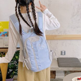 梵花不语2026新款小众初高中学生大容量书包女生出游户外双肩包