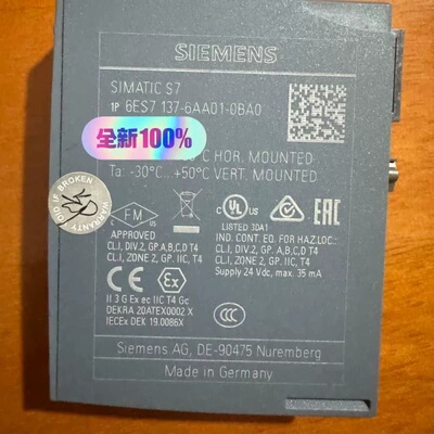 PLC：6ES7137-6AA01-0BA0