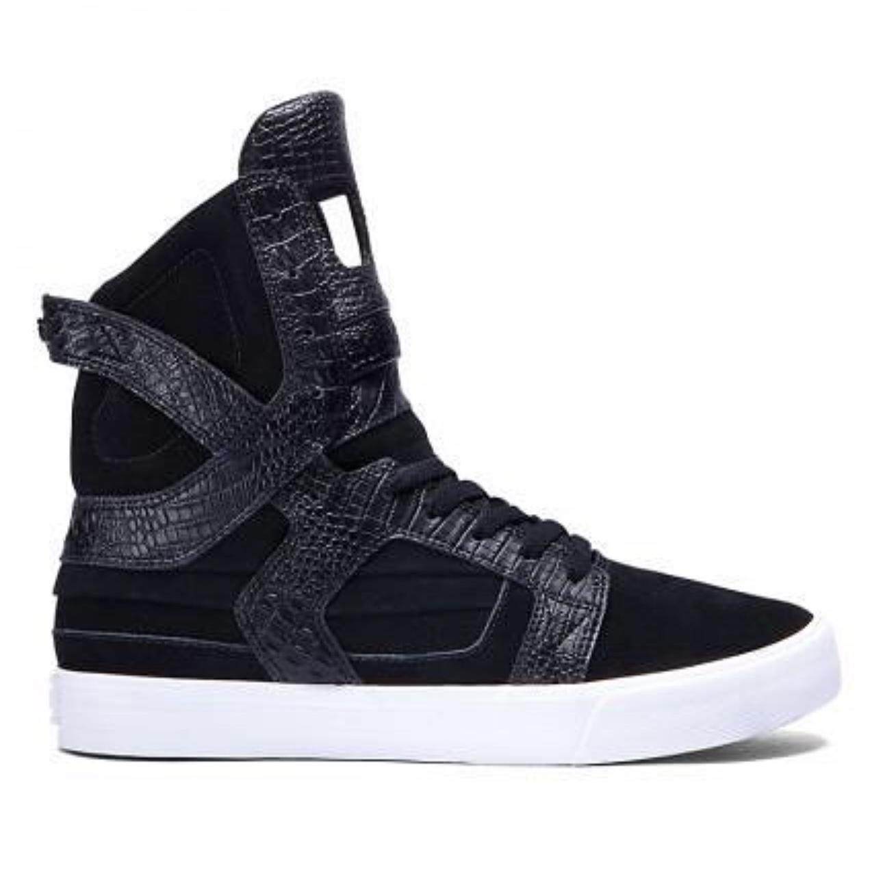牡牧Supra Skytop2鳄鱼纹X翻毛皮高帮男板鞋百搭帅气经典美潮欧美