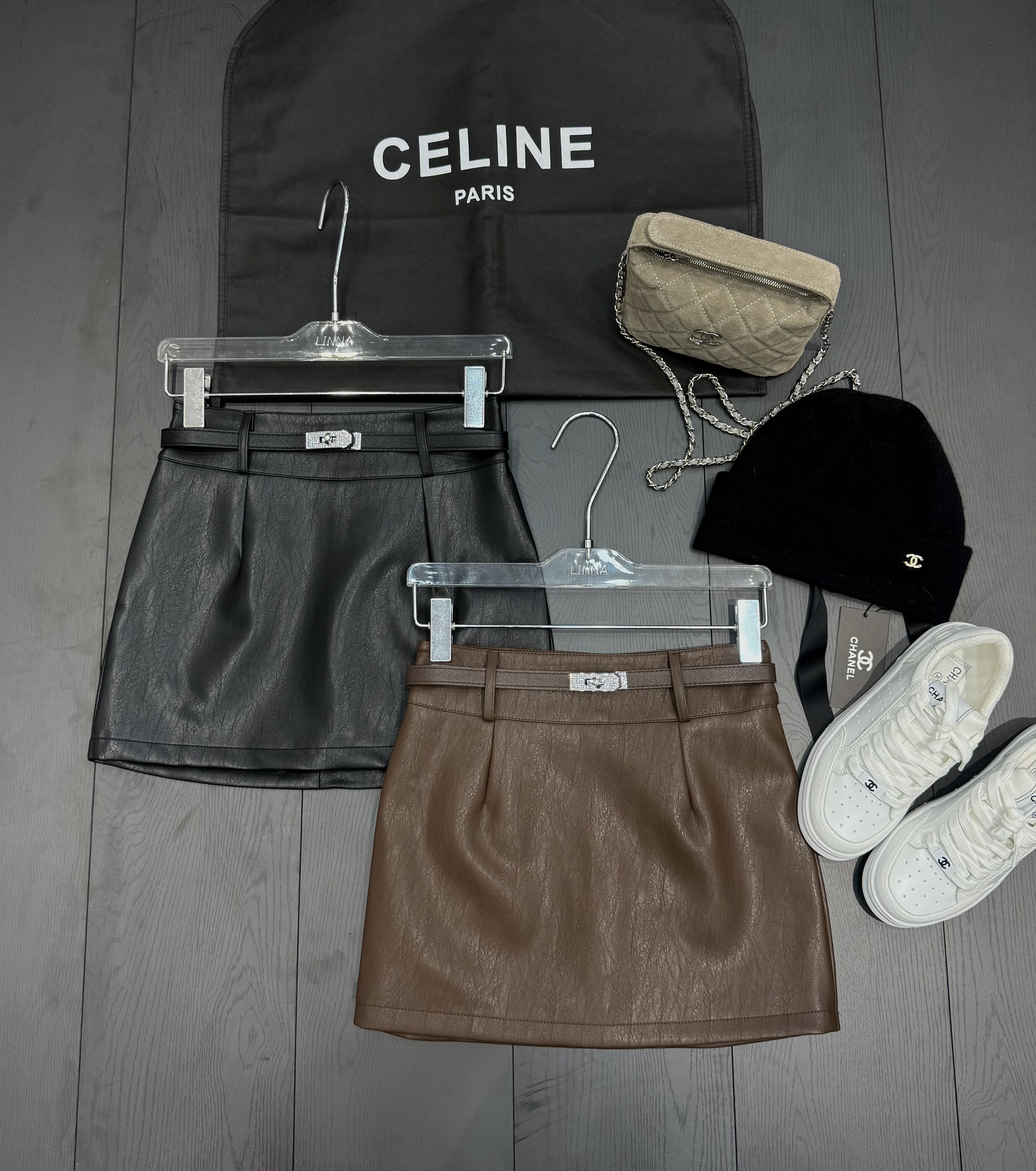 秋冬新款皮裙女高腰修身显瘦韩版气质a字包臀防走光半身裙欧美潮