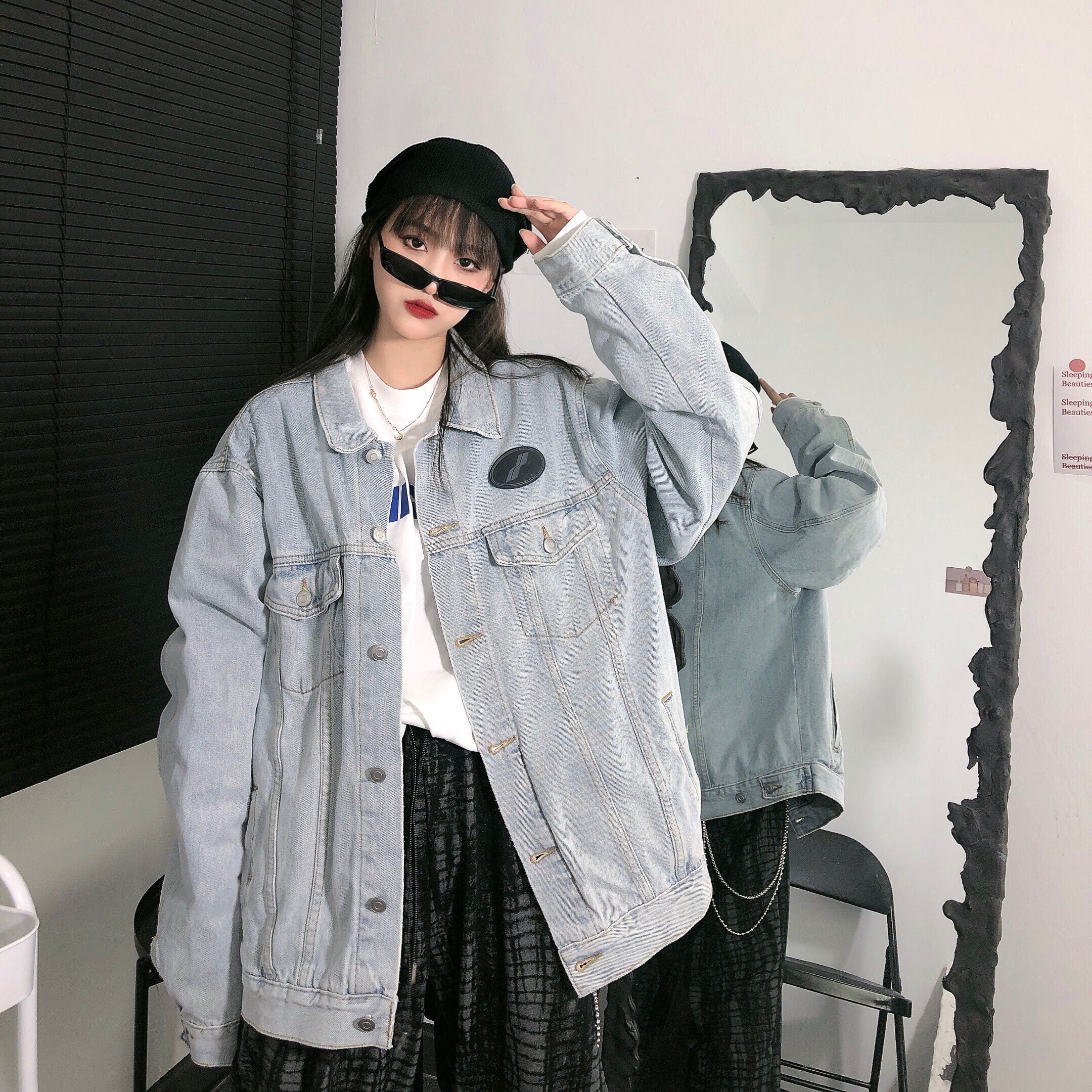 秋冬新款牛仔外套女宽松美式韩版名媛网红同款水洗纽扣开衫长袖