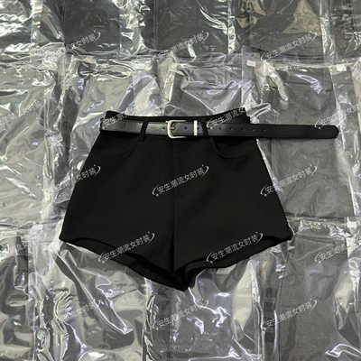 春夏新款短裤女高腰黑色修身显瘦韩版网红a字阔腿气质百搭西装裤