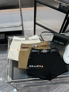 网红a字修身 毛呢冬季 女高腰韩版 短裤 显瘦阔腿口袋潮牌厚百搭 新款