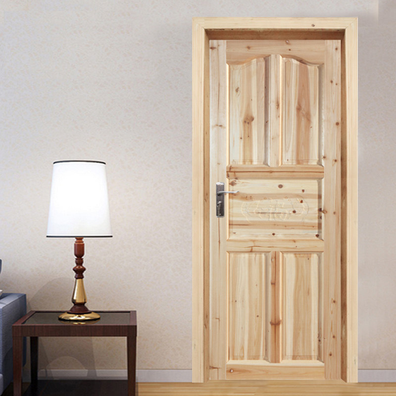 订制纯五福门杉木原木房间套装门窗室内门实木门推拉门折叠玻璃谷