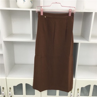 开衩 修身 通勤风高腰垂感气质西装 中长裙直筒裙包臀半身裙女中长款