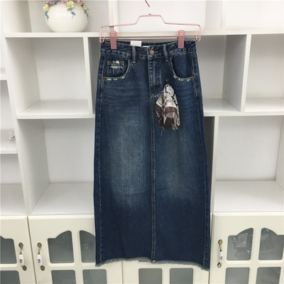 牛仔半身裙高腰显瘦A字裙包臀裙