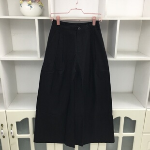 秋季新款极简轻熟风高腰显瘦白色西裤阔腿裤女宽松直筒休闲裤长裤