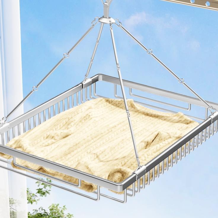 新疆包邮佳帮手晾衣网家用平铺晾衣架晒袜子神器毛衣晾晒网兜不锈