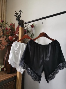 缎面睫毛蕾丝边130 大码 210斤女打底裤 裙四角安全裤 3尺8 2尺5 包邮