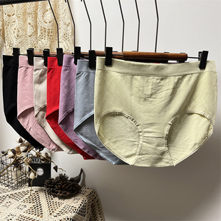 包邮 头2尺8 亲肤棉无缝特大码 280斤女士高腰三角内裤 5尺 150 三条