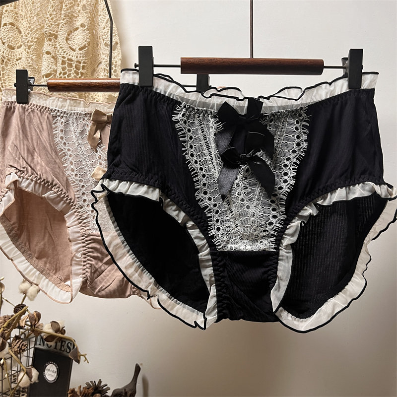 三条包邮韩系公主款蝴蝶结女生内裤螺纹棉大码三角裤头130-220斤,女士内衣/男士内衣/家居服,女三角裤,淘宝优惠券,粉丝福利购,淘宝优惠卷