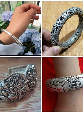 实心手镯手镯实心手工套装