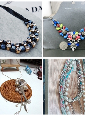 重工宝石水钻新鲜出炉饰品项链