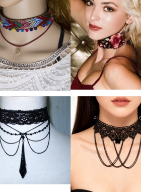 波西米亚风刺绣绒布大气吊坠新品