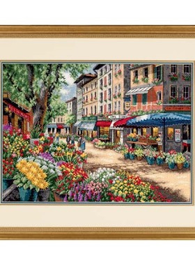 Dim35256 巴黎花市 十字绣 saga格式XSD重绘源文件电子图纸