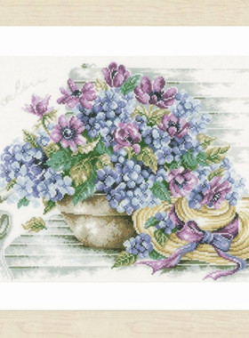 Lanarte 34302 草帽与花 十字绣saga格式XSD重绘电子图纸源文件