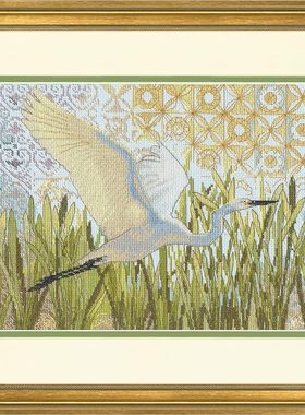 Dim70-35411飞行的白鹭 十字绣 saga格式XSD重绘源文件电子图纸