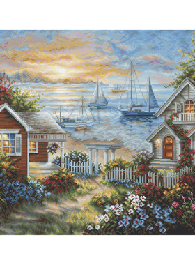 Luca-S B619 宁静海滨 十字绣 saga格式XSD重绘源文件电子图纸