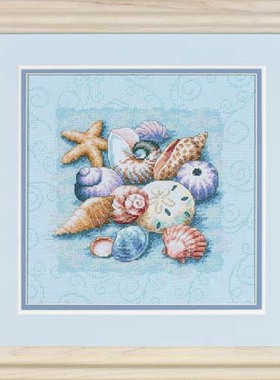 Dim13725 蓝色贝壳 十字绣 saga格式XSD重绘源文件电子图纸