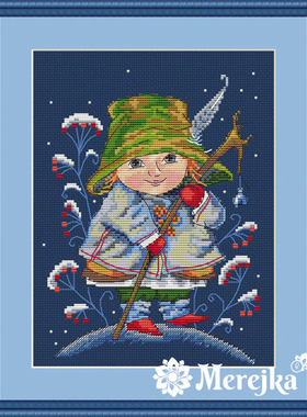 Merejka K-25 圣诞女孩 十字绣 saga格式XSD重绘源文件电子图纸