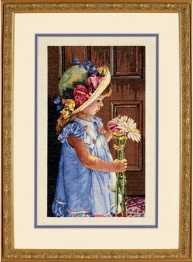 Dim35259我的小太阳雏菊女孩 十字绣 saga格式XSD重绘源文件图纸