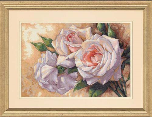 Dim35247 白玫瑰 十字绣 saga格式XSD重绘源文件电子图纸