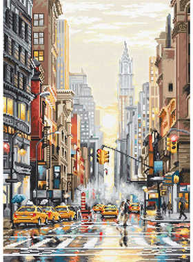 LETI L8025 第五大道日落 十字绣 saga格式XSD重绘源文件电子图纸