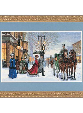 Dim03821 冬日街头 十字绣 saga格式XSD重绘源文件电子图纸