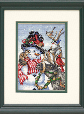 Dim08824 雪人与驯鹿 十字绣 saga格式XSD重绘源文件电子图纸