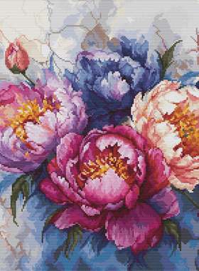 Luca-S B7027 百花之王 十字绣 saga格式XSD重绘源文件电子图纸