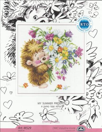 RTO M529 捧花的刺猬 十字绣 saga格式XSD重绘源文件电子图纸