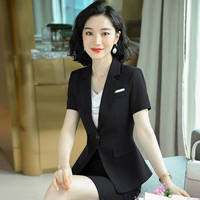 Летние профессиональные нарукавники, юбка, пиджак классического кроя для офиса, элитный ростомер для работы, классический костюм, короткий рукав, облегающий крой
