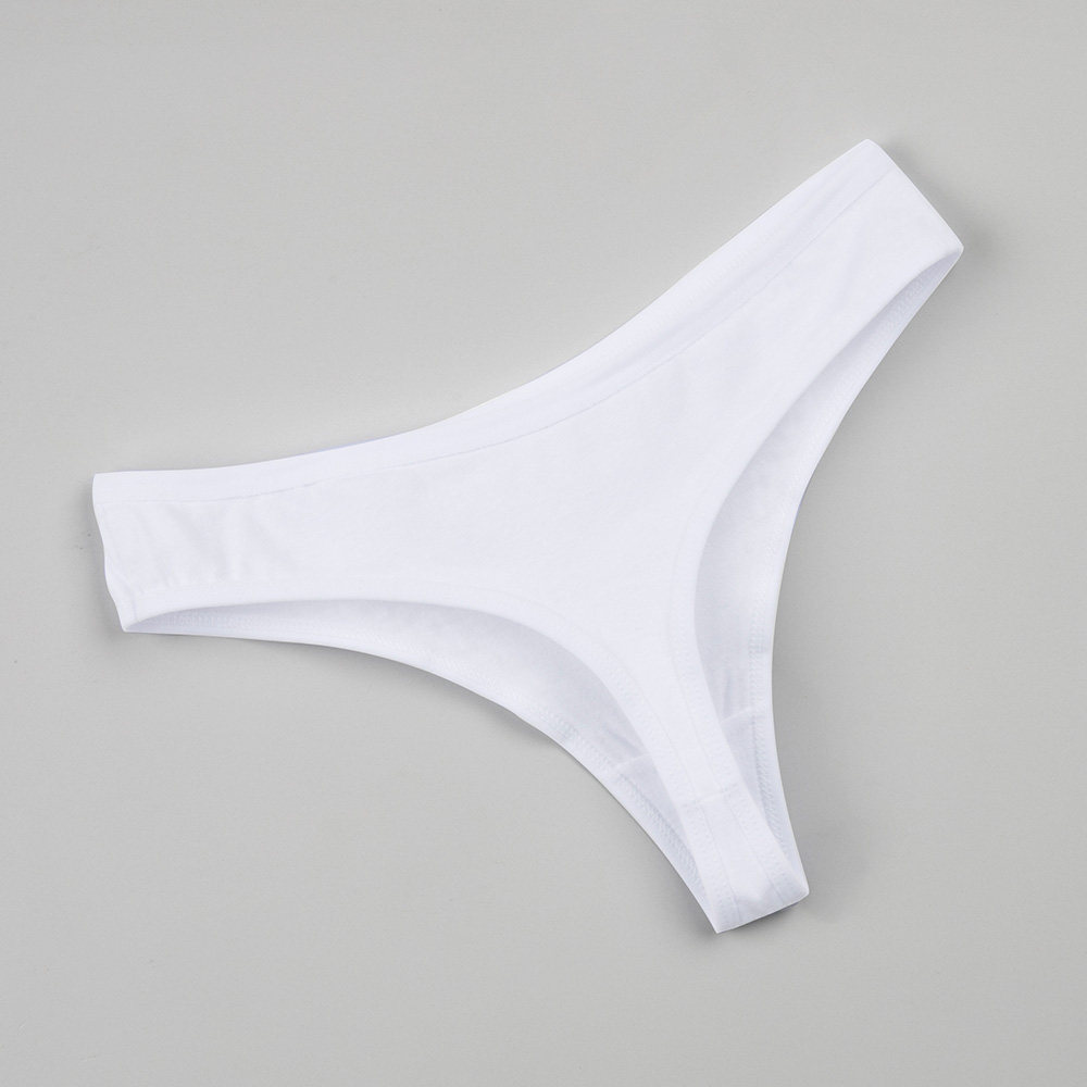 纯棉丁字裤女T裤少女学生低腰内裤性感黑色白色运动健身瑜伽