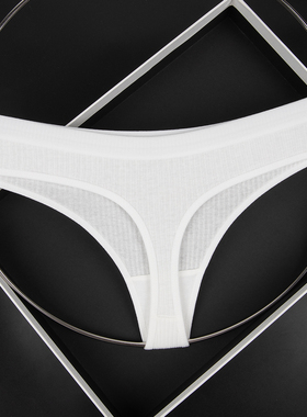 80-160斤性感螺纹简约内裤透气全棉档舒适运动健身低腰女士丁字裤