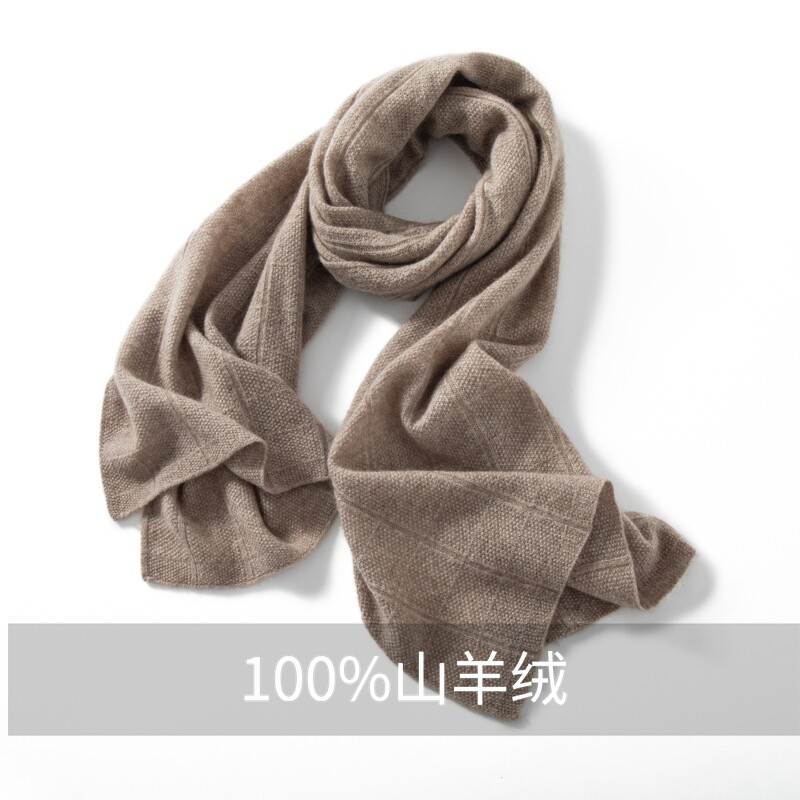 秋冬款100%纯山羊绒围巾披肩两用