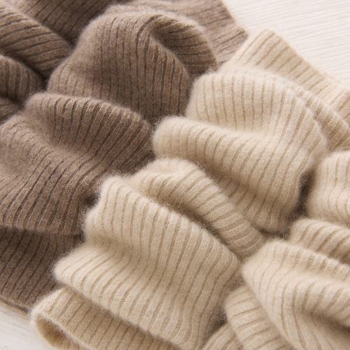 秋冬100%纯山羊绒袜套保暖护小腿