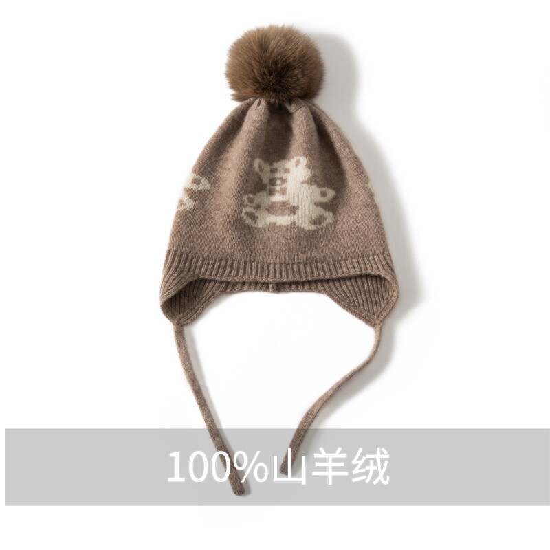 加厚保暖羊绒包头护耳帽潮