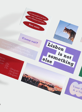 山浮士多原创 城市漫步SET- vol.1里斯本 城市手帐贴纸便签素材包