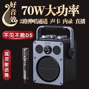 不见不散流浪者D5户外K歌音响广场舞乐器演出大音量家用手提音箱