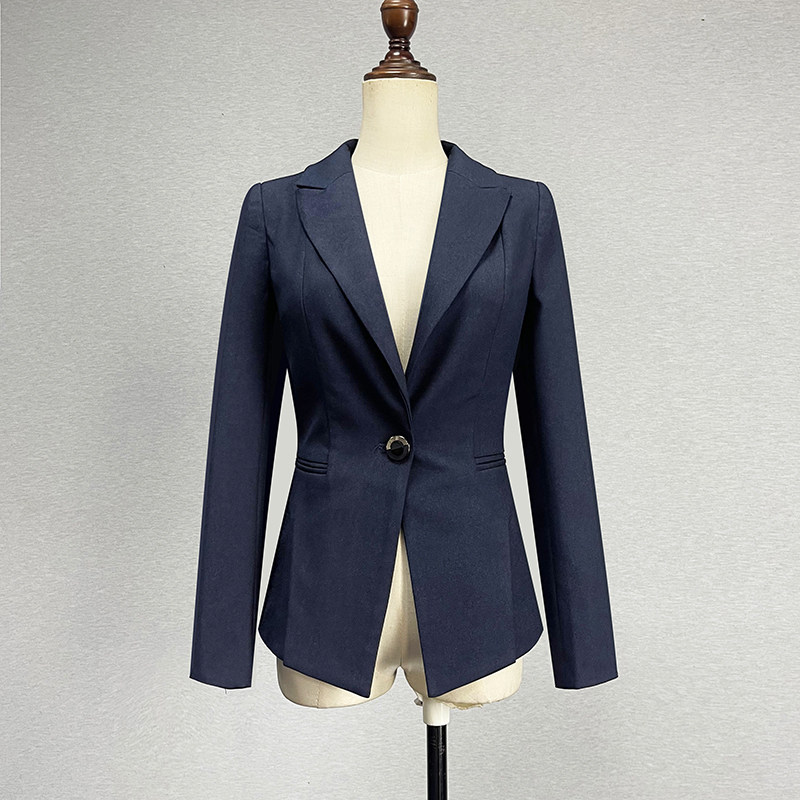 黑色枪驳领西装西服女2024修身酒店职业装单排一粒扣商务休闲外套,女装/女士精品,西装,淘宝优惠券,粉丝福利购,淘宝优惠卷