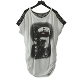 姐姐优品 蕾丝拼接ins宽松T恤 新款 专柜折扣防晒短袖 t恤女2020夏装