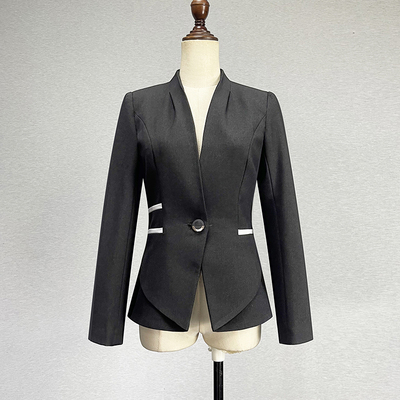 常规职业装长袖单排一粒扣西装