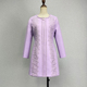 外套女小香风春秋显瘦花边刺绣拉链衫 品牌折扣中长款 紫罗兰长袖