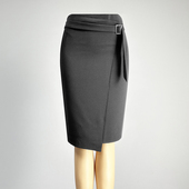 品牌黑色半身裙包臀裙女2025职业装 显瘦高档直筒裙短裙 高腰修身