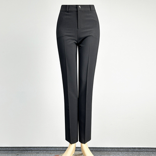 直筒裤 裤 女2026中腰修身 酒店制服正装 品牌职业装 长裤 黑色西装