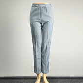 女2026职业装 直筒裤 中腰修身 职场通勤九分裤 品牌蓝色西装 西裤 裤